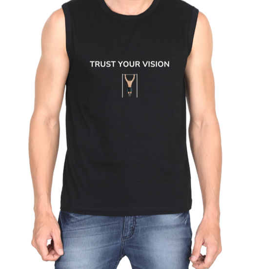 Trust Your Vision Gym Vest - Bodybuilding Shirts | Gym Tshirt Design.  Explore bodybuilding shirts, Gym vests Starting at just Rs 349, Pickup you favourite Gym Tshirt Design.