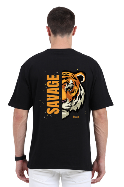 Savage Tiger Oversized Tshirt- Premium 240 Gsm Oversized Tshirt Men,oversized tshirt,oversized tshirt for men,black tshirt,white tshirt,plain tshirt,tshirt for men,mens t shirts,best t shirts for men,t shirt,plain white t shirt,best white t shirts for men,best plain t shirts for men,heavyweight oversized t shirt,plain tshirt for men,plain tshirt,basic tshirt,red t shirt,branded shirts,high quality men's t shirts,round neck t shirt,black tee shirts,oversized tee shirts,cotton t shirt for men