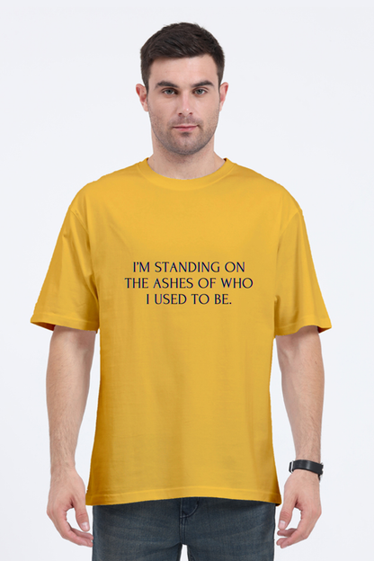 I'm standing on the ashes over sized t shirt men | Rebel Looks,oversized t shirt men,male oversized t shirt,over sized t shirt,baggy t shirt,