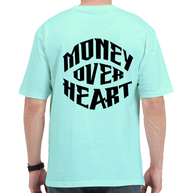 Money Over Heart Tshirt Designs | Premium 240 Gsm Oversized Tshirt | Rebel Looks,tshirt designs,oversized tshirt,rebel looks,luxury,