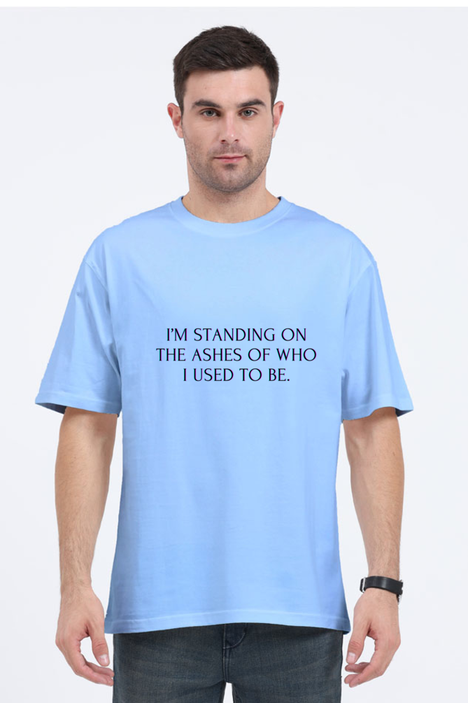 I'm standing on the ashes over sized t shirt men | Rebel Looks,oversized t shirt men,male oversized t shirt,over sized t shirt,baggy t shirt,