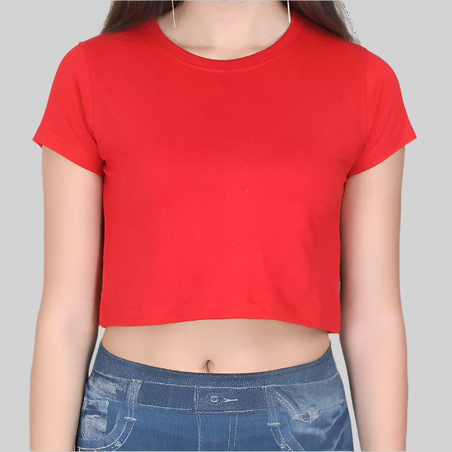 Plain red crop top online