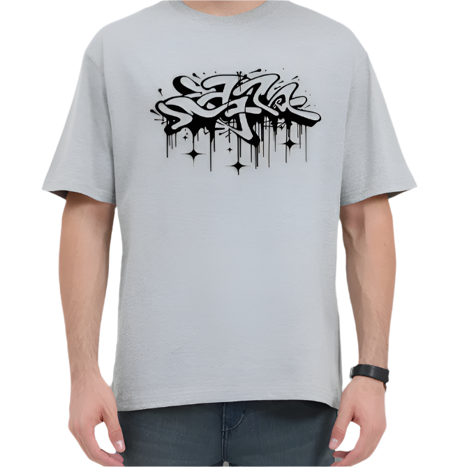 Graffiti Star Oversized tshirt,rebellooks