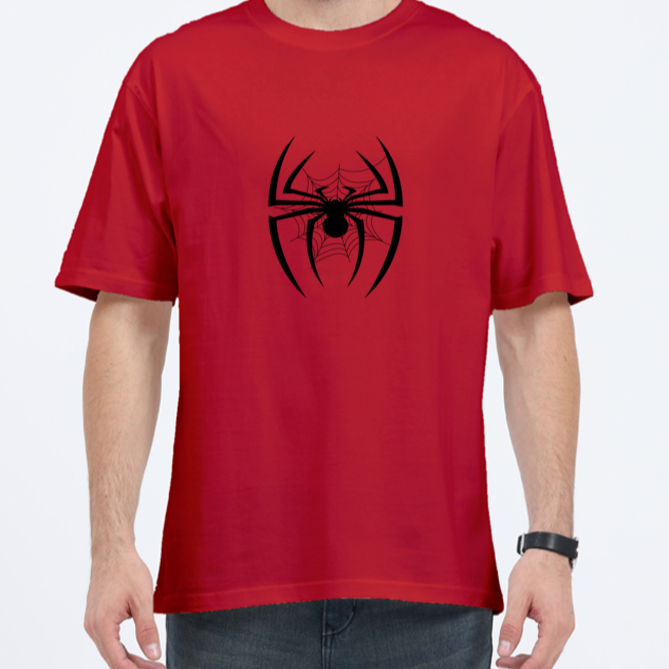 pider Puff Print Tshirt Designs , red tshirt,| Premium 240 Gsm Oversized Tshirt | Rebel Looks. tshirt designs,  oversized tshirt, oversized tshirt for men, loose t shirt styling, shirt colour, tshirts designs, xl size shirt, xxxl t shirts,  tshirt design,Rebel Looks, red tshirt, red oversized tshirt