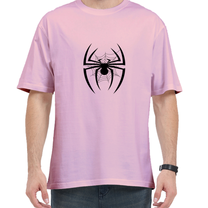 pider Puff Print Tshirt Designs | Premium 240 Gsm Oversized Tshirt | Rebel Looks. tshirt designs,  oversized tshirt, oversized tshirt for men, loose t shirt styling, shirt colour, tshirts designs, xl size shirt, xxxl t shirts,  tshirt design,Rebel Looks,pink tshirt, pink oversized tshirt