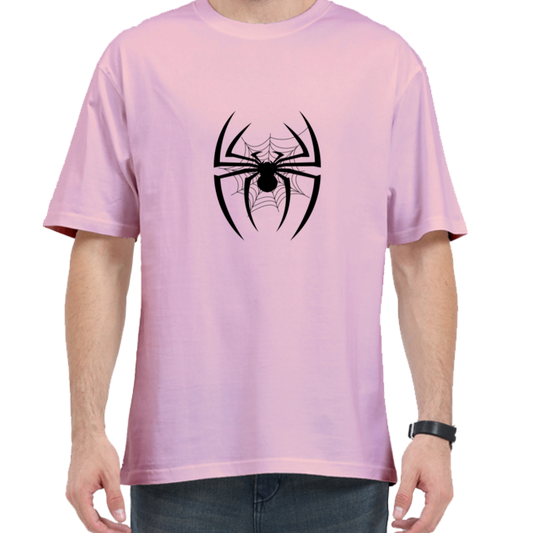 pider Puff Print Tshirt Designs | Premium 240 Gsm Oversized Tshirt | Rebel Looks. tshirt designs,  oversized tshirt, oversized tshirt for men, loose t shirt styling, shirt colour, tshirts designs, xl size shirt, xxxl t shirts,  tshirt design,Rebel Looks,pink tshirt, pink oversized tshirt