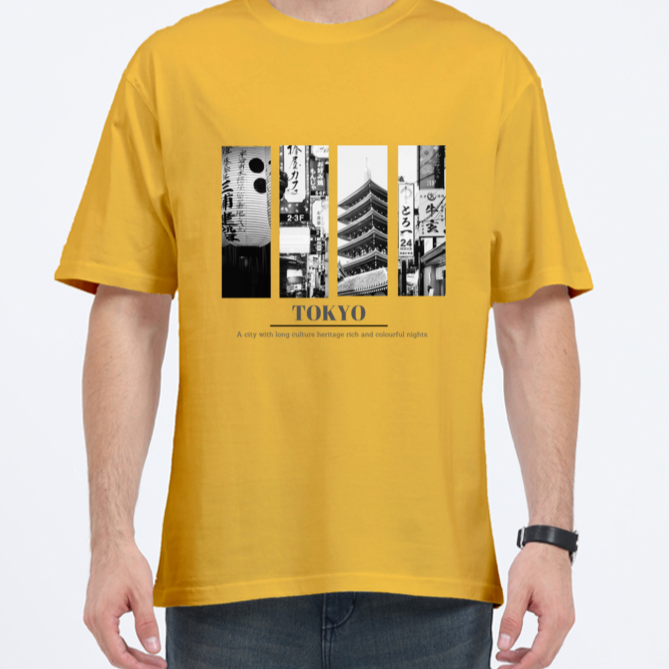 Tokyo yellow tshirt designs