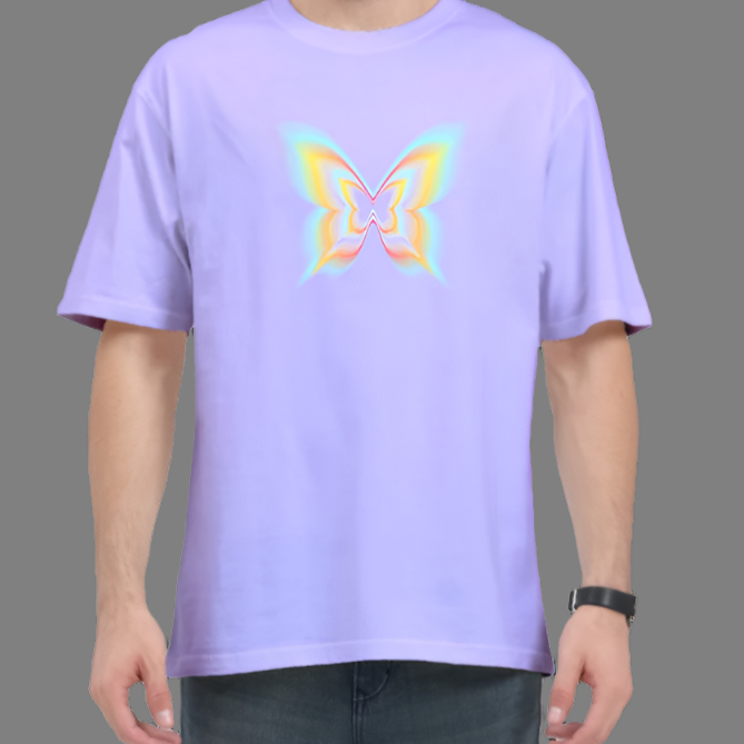 butterfly lavender oversized tshirt,Rebel Looks