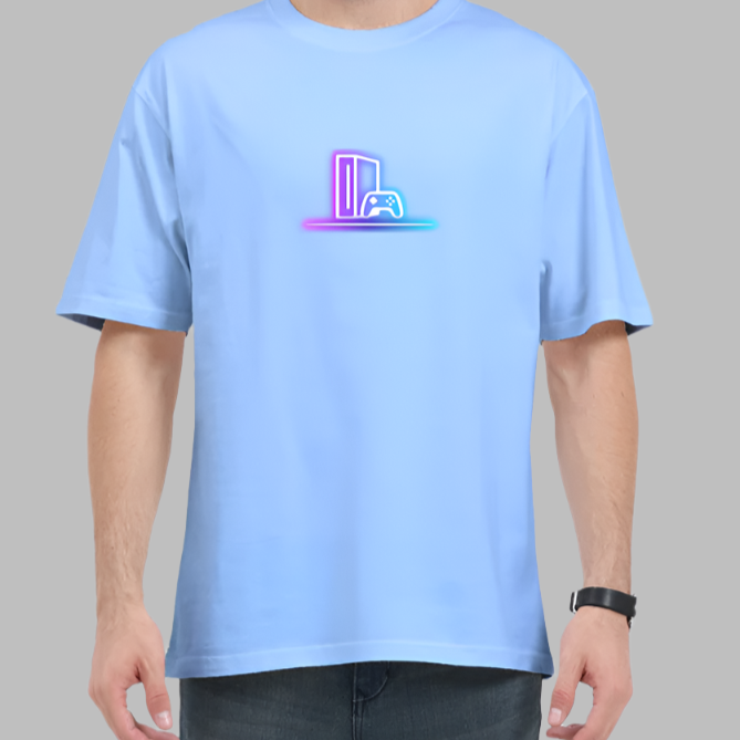 gaming console skyblue tshirt designs