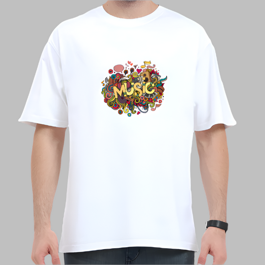 Music Tshirt Designs - Premium 240 Gsm Oversized Tshirt