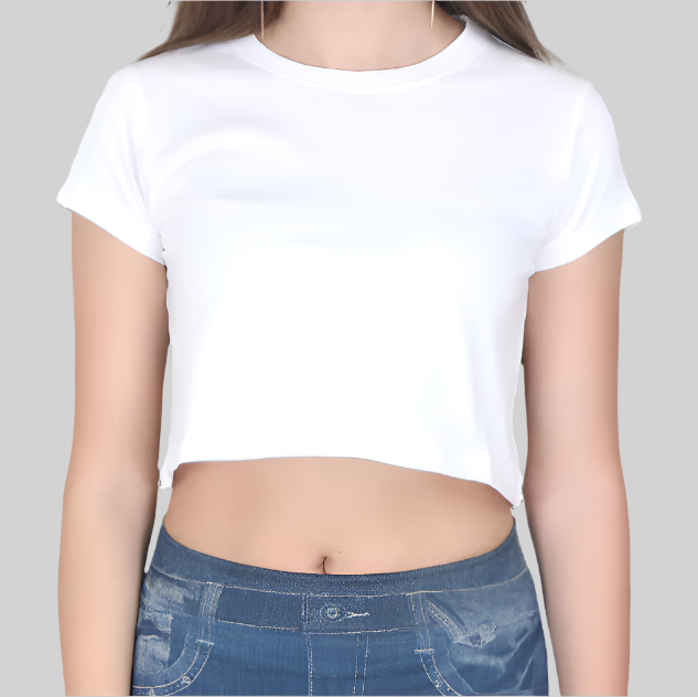 white crop top | Classic Plain Crop Tops